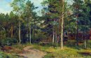 Herbst-Landschaft Pfad in den Wald 1894