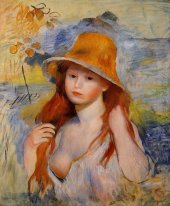 Young Woman In A Straw Hat 1884