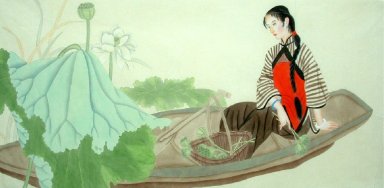 Beautiful Lady-Chinese Painting7