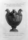 Vase mit antiken Marmor Griffins Und Ribbing