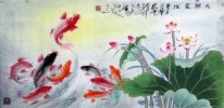 Peixes - pintura chinesa