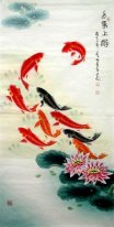 Fish & Lotus - Pittura cinese