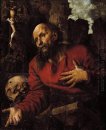 St. Jerome beten vor einer Felsengrotte