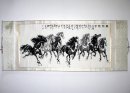 Hästar - Monterade - kinesisk målning
