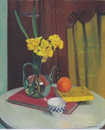 Jug With Yellow Primroses 1915