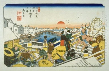 Nihonbashi, pl.1 da un\'edizione facsimile del Sessantanove stazi