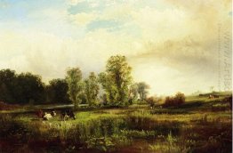 Summer Landscape with Cows