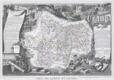 Map Of The Sa? Ne e Regione della Loira in Francia