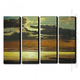 Hand-painted Oil Painting Abstract Landscape - Set of 4