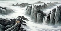 Mountain and waterfall - Chinese Painting