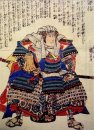 Une représentation farouche de Uesugi Kenshin Seated 1844