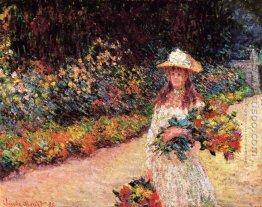 Young Girl In The Garden At Giverny