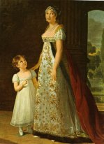 Retrato de Murat Caroline con su hija, Letizia