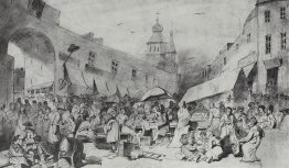 The Market In Moscow 1868