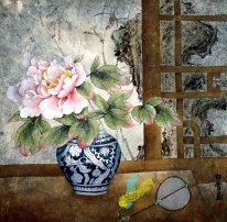 Peony-In Bottle - Chinese Painting