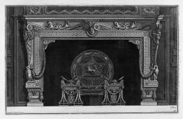 Fireplace Frieze Of Scrolls And Sea Horses With Central Mask A R