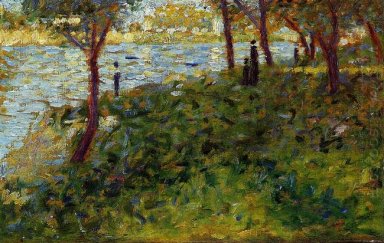 Landschaft mit Abbildung Studie La Grande Jatte für 1885