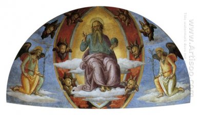 Signore in gloria con angeli Annunciazione