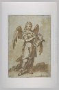 Engel, der die Dornenkrone 1660