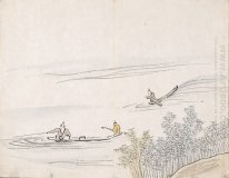 Untitled (figures fishing on boats)