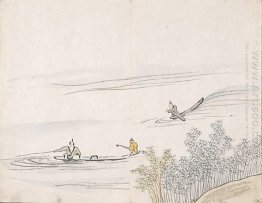 Untitled (figures fishing on boats)