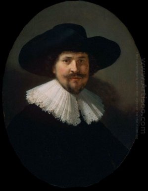 Portret van Een Man met Een Zwarte Hoed