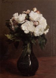 White Roses In A Green Vase 1871 White Roses In A Green Vase 1871