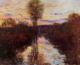 The Small Arm Of The Seine At Mosseaux Evening