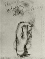 Skizze einer linken Hand 1886 1