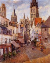 Sinar Matahari Sore La Rue De L Epicerie Rouen 1898