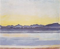 Lac Léman avec Mont Blanc Before Sunrise 1918