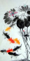 Fish-Lotus - Chinees schilderij