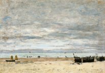 Berck A praia na maré baixa 1882