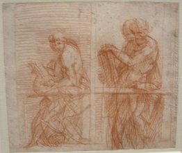 Study of the Figures behind a Balustrade