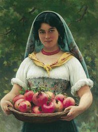 Girl with Pomegranates