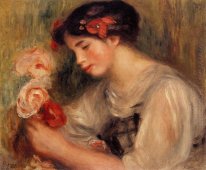 Portrait Of Gabrielle Young Girl With Flowers