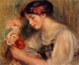 Portrait Of Gabrielle Young Girl With Flowers