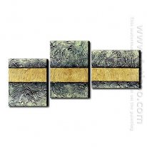 Hand Painted Oil Painting Abstract - Set of 3