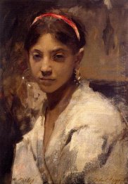 Head Of A Capri Girl 1878