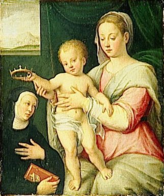 Vierge et l\'Enfant avec saint