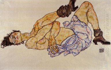 liggande kvinnlig naken 1917