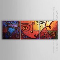 Hand Painted Oil Painting Abstract - Set of 3