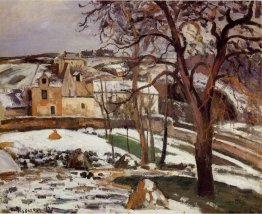 the effect of snow at l hermitage pontoise 1875