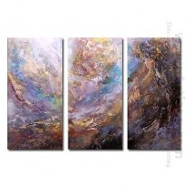 Hand-painted Abstract Oil Painting - Set of 3