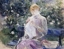 Pasie Sewing In Bougival S Garden 1881