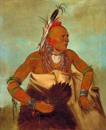 Osage warrior of the Wha-sha-she band (a subdivision of Hunkah)