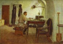 Leo Tolstoy en su estudio 1891