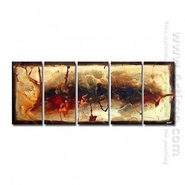 Hand-painted Abstract Oil Painting - Set of 5