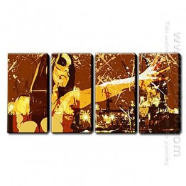 Hand-painted Oil Painting Abstract - Set of 4