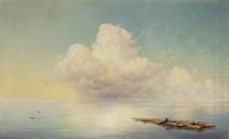 Nuage au-dessus la mer calme 1877